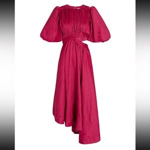 Aje Tidal Tucked Cut-Out Midi Dress NWOT Never Worn